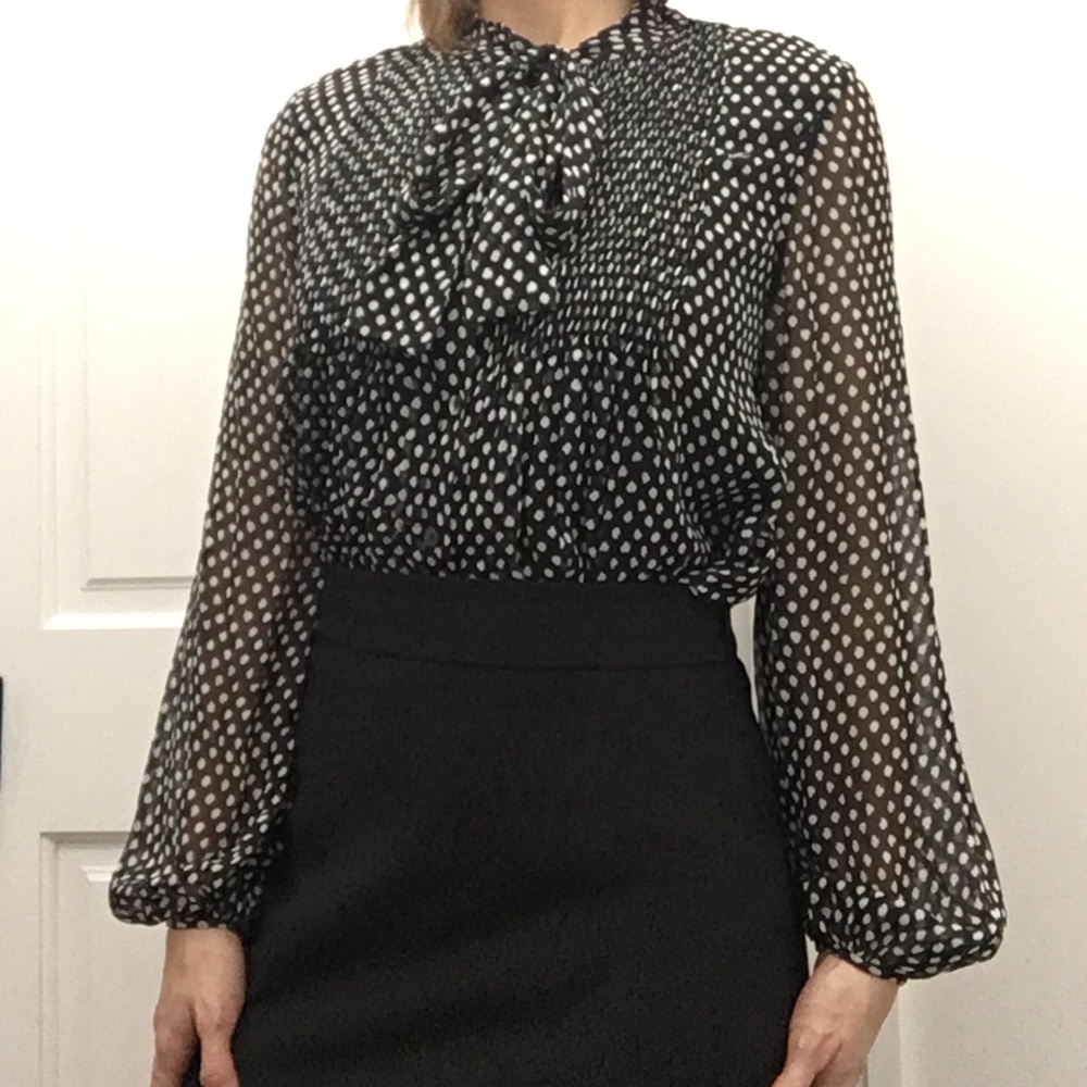 DVF Silk Bow Blouse